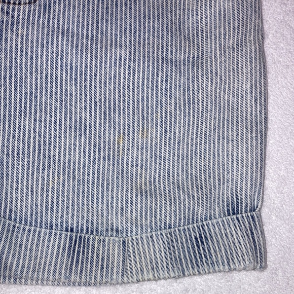Vintage jordache acid washed distressed high waisted engineer stripe shorts 9/10 - Picture 2 of 9